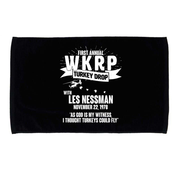 First Annual WKRP Turkey Drop With Les Nessman Microfiber Hand Towel