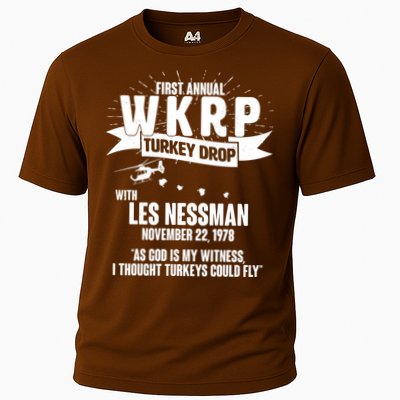 First Annual WKRP Turkey Drop With Les Nessman Performance Shirt