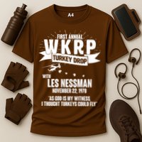 First Annual WKRP Turkey Drop With Les Nessman Performance Shirt