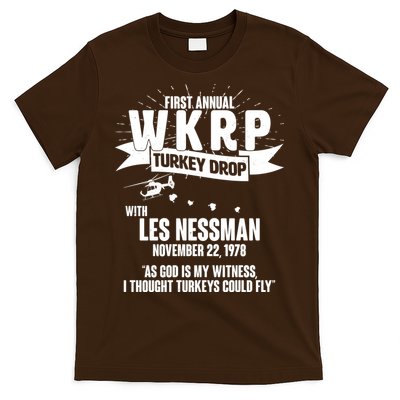 First Annual WKRP Turkey Drop With Les Nessman T-Shirt