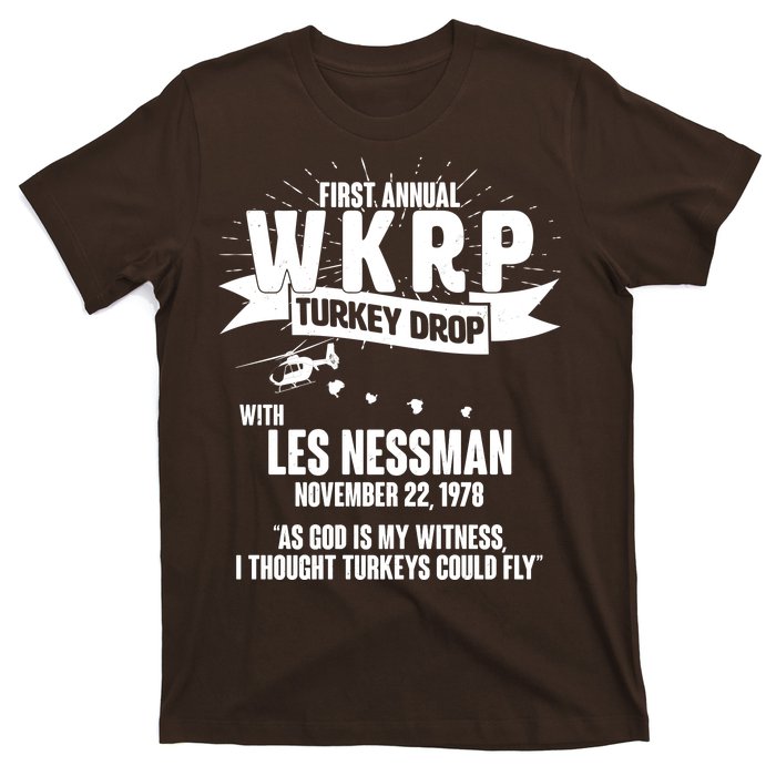 First Annual WKRP Turkey Drop With Les Nessman T-Shirt