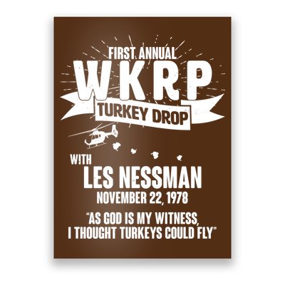 First Annual WKRP Turkey Drop With Les Nessman Poster