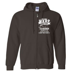 First Annual WKRP Turkey Drop With Les Nessman Full Zip Hoodie