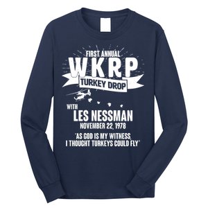 First Annual WKRP Turkey Drop With Les Nessman Long Sleeve Shirt