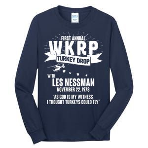 First Annual WKRP Turkey Drop With Les Nessman Tall Long Sleeve T-Shirt