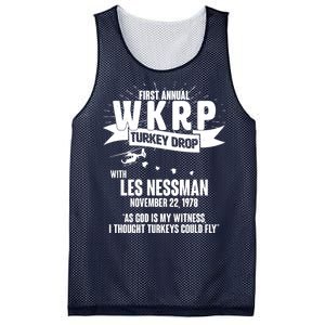 First Annual WKRP Turkey Drop With Les Nessman Mesh Reversible Basketball Jersey Tank