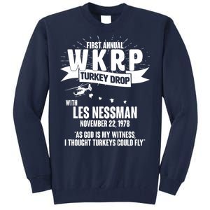 First Annual WKRP Turkey Drop With Les Nessman Tall Sweatshirt