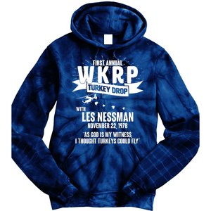 First Annual WKRP Turkey Drop With Les Nessman Tie Dye Hoodie