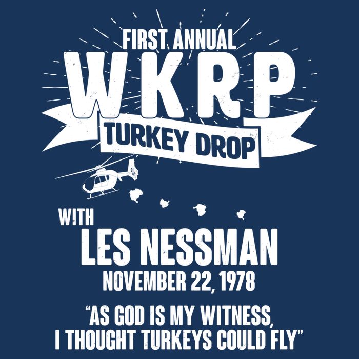 First Annual WKRP Turkey Drop With Les Nessman Infant Baby Jersey Bodysuit