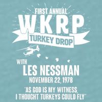 First Annual WKRP Turkey Drop With Les Nessman Sueded Cloud Jersey T-Shirt