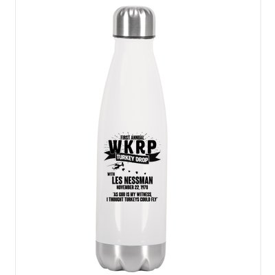 First Annual WKRP Turkey Drop With Les Nessman Stainless Steel Insulated Water Bottle