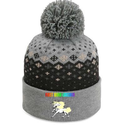 First Born Unicorn The Baniff Cuffed Pom Beanie