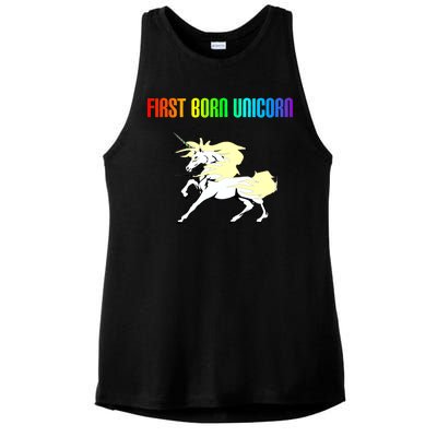 First Born Unicorn Ladies PosiCharge Tri-Blend Wicking Tank