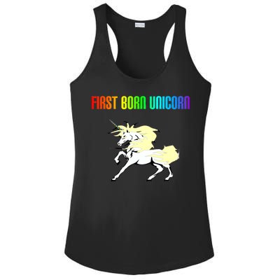 First Born Unicorn Ladies PosiCharge Competitor Racerback Tank