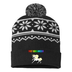 First Born Unicorn USA-Made Snowflake Beanie