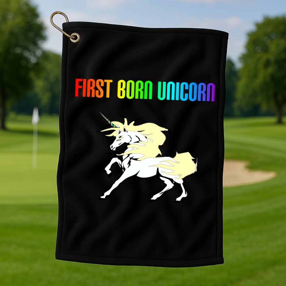 First Born Unicorn Golf Towel