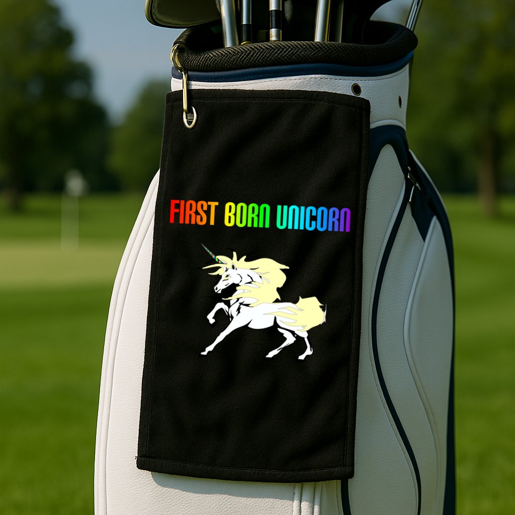 First Born Unicorn Golf Towel