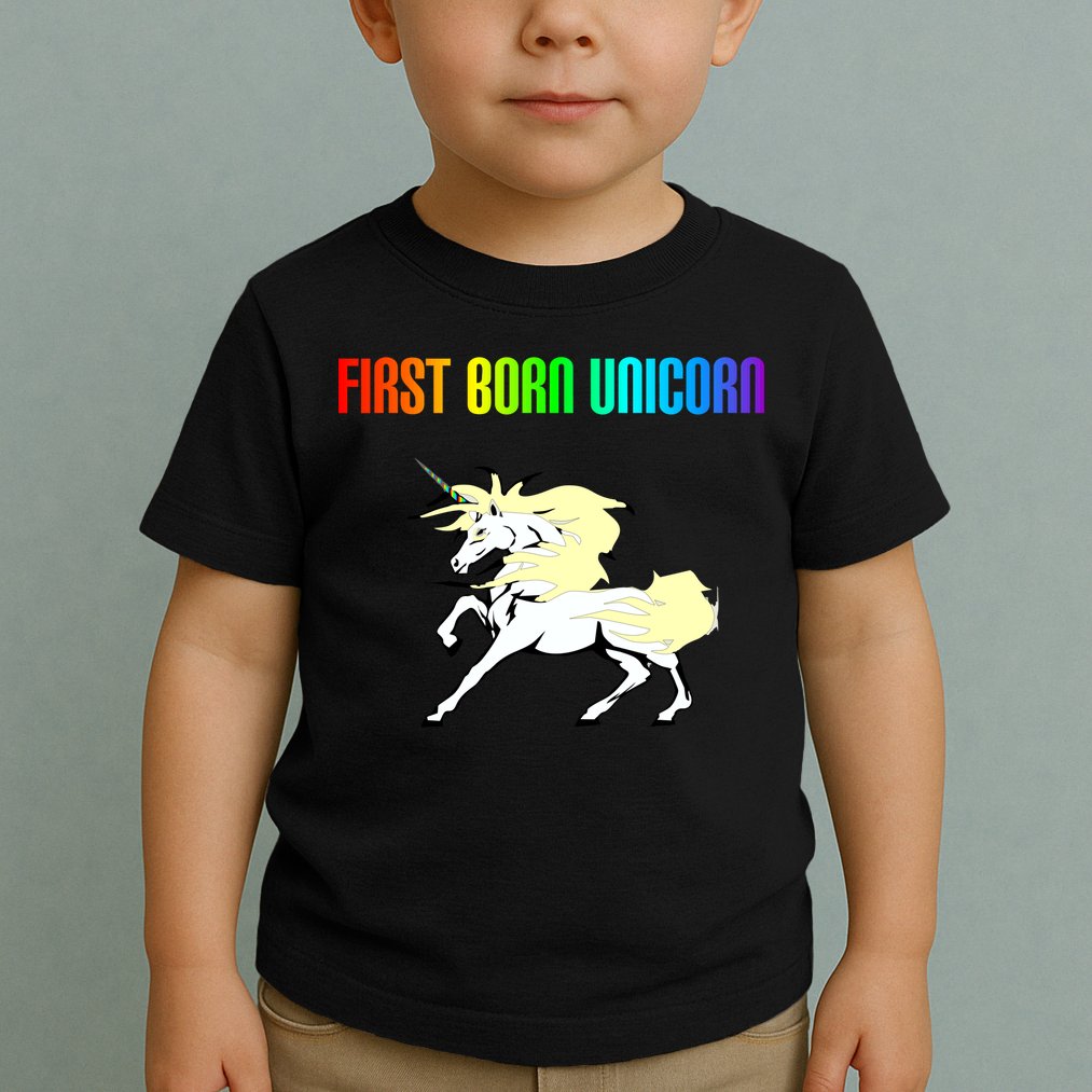 First Born Unicorn Toddler T-Shirt