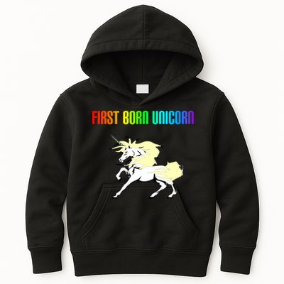 First Born Unicorn Kids Hoodie