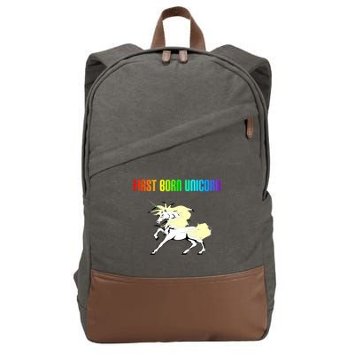 First Born Unicorn Cotton Canvas Backpack