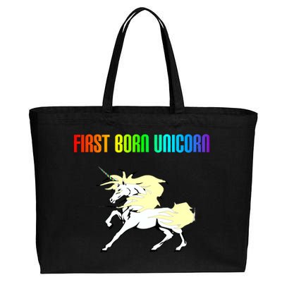 First Born Unicorn Cotton Canvas Jumbo Tote