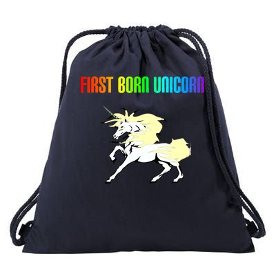 First Born Unicorn Drawstring Bag