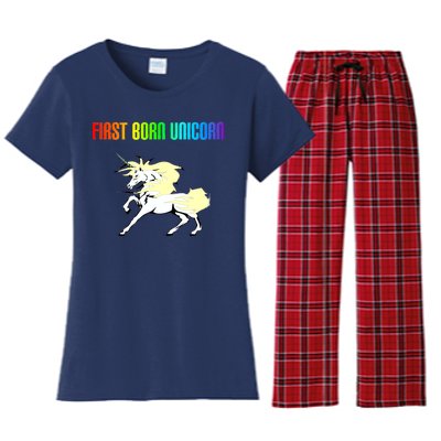 First Born Unicorn Women's Flannel Pajama Set