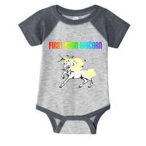 First Born Unicorn Infant Baby Jersey Bodysuit