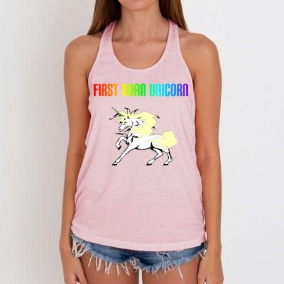 First Born Unicorn Women's Knotted Racerback Tank