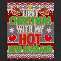 First Christmas With Hot Husband Ugly Sweater Adult Drive Performance Visor