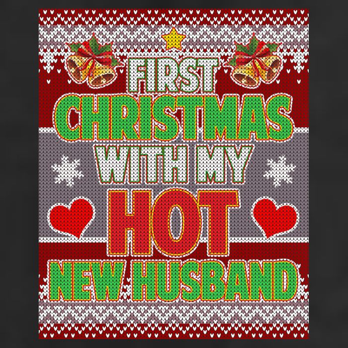First Christmas With Hot Husband Ugly Sweater Adult Drive Performance Visor