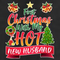 First Christmas With Hot New Husband 7 Panel Mesh Trucker Snapback Hat