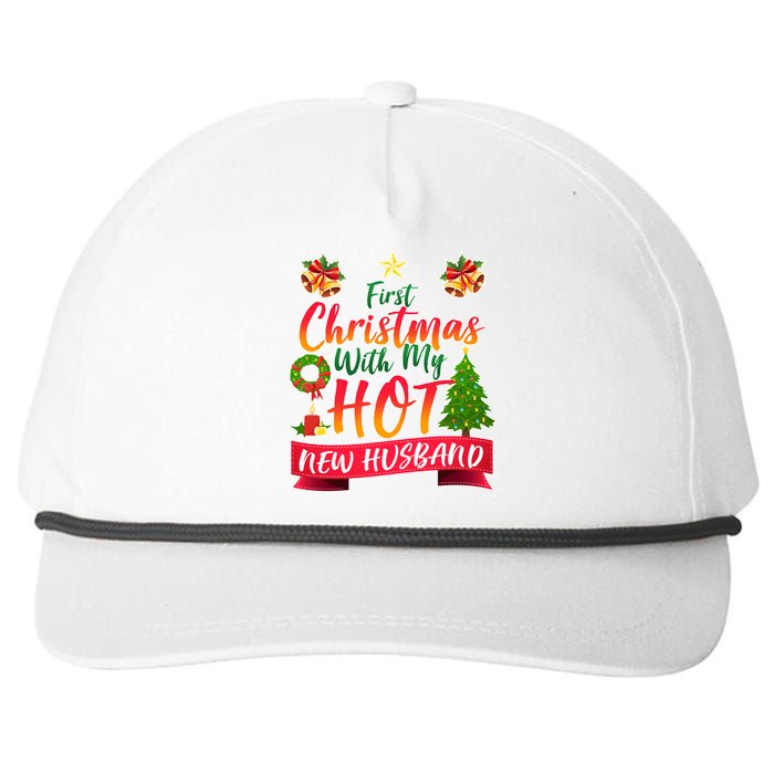 First Christmas With Hot New Husband Snapback Five-Panel Rope Hat