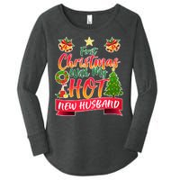 First Christmas With Hot New Husband Women's Perfect Tri Tunic Long Sleeve Shirt