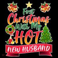 First Christmas With Hot New Husband Flatbill Hat
