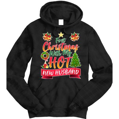 First Christmas With Hot New Husband Tie Dye Hoodie