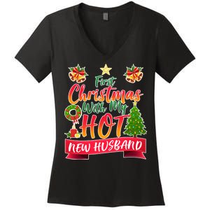 First Christmas With Hot New Husband Women's V-Neck T-Shirt