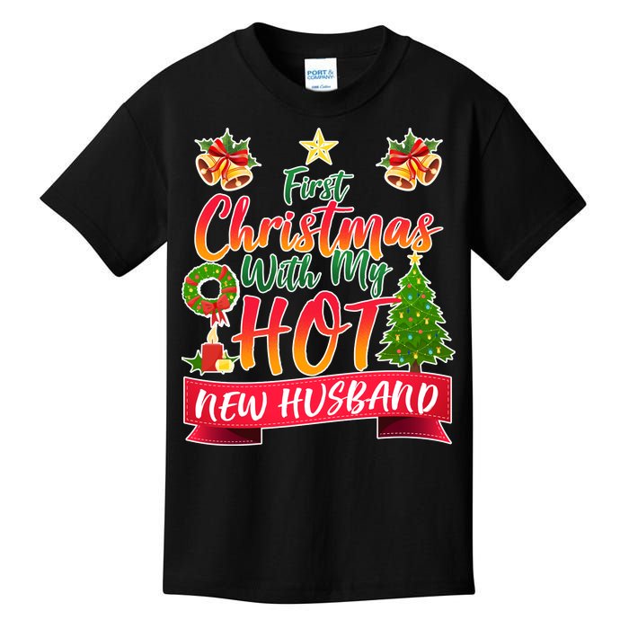 First Christmas With Hot New Husband Kids T-Shirt