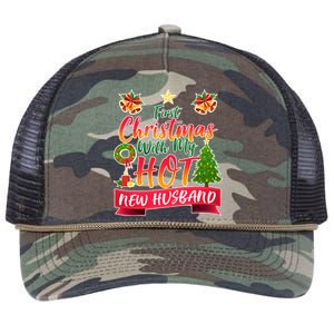 First Christmas With Hot New Husband Retro Rope Trucker Hat Cap