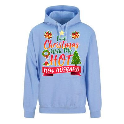 First Christmas With Hot New Husband Unisex Surf Hoodie