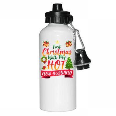 First Christmas With Hot New Husband Aluminum Water Bottle