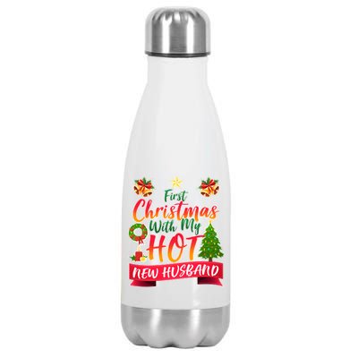 First Christmas With Hot New Husband Stainless Steel Insulated Water Bottle