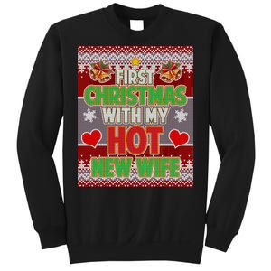 First Christmas With Hot Wife Ugly Sweater Sweatshirt