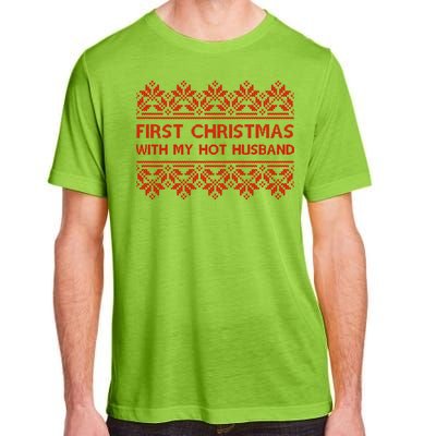 First Christmas With My Hot Husband Adult ChromaSoft Performance T-Shirt