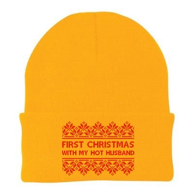 First Christmas With My Hot Husband Knit Cap Winter Beanie