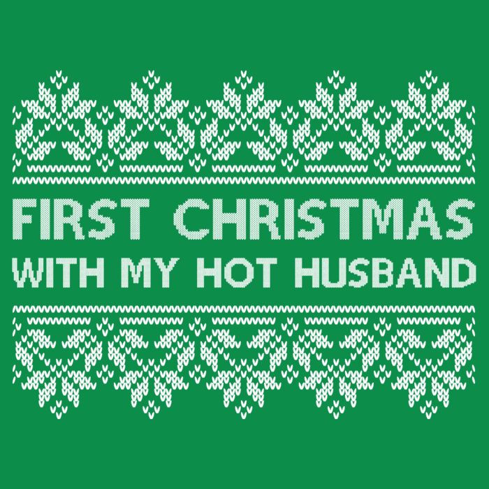First Christmas With My Hot Husband Button