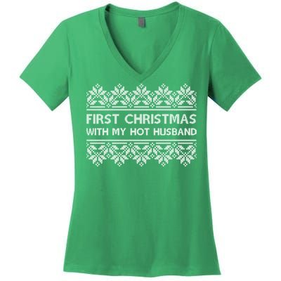 First Christmas With My Hot Husband Women's V-Neck T-Shirt