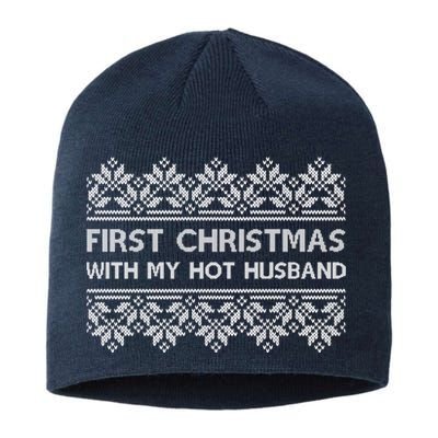 First Christmas With My Hot Husband Sustainable Beanie