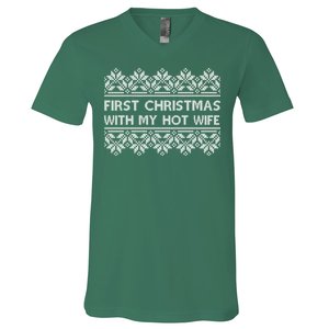 First Christmas With My Hot Wife V-Neck T-Shirt