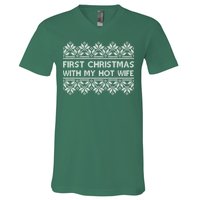 First Christmas With My Hot Wife V-Neck T-Shirt